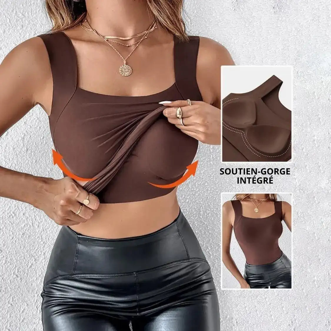 Débardeur sculptant avec soutien-gorge intégré