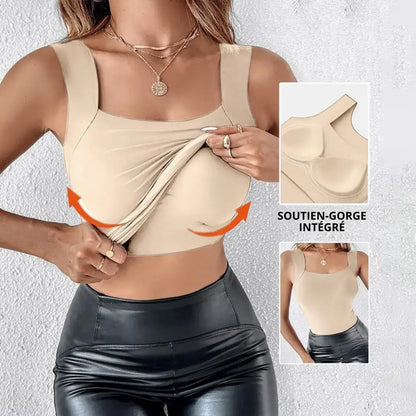 Débardeur sculptant avec soutien-gorge intégré