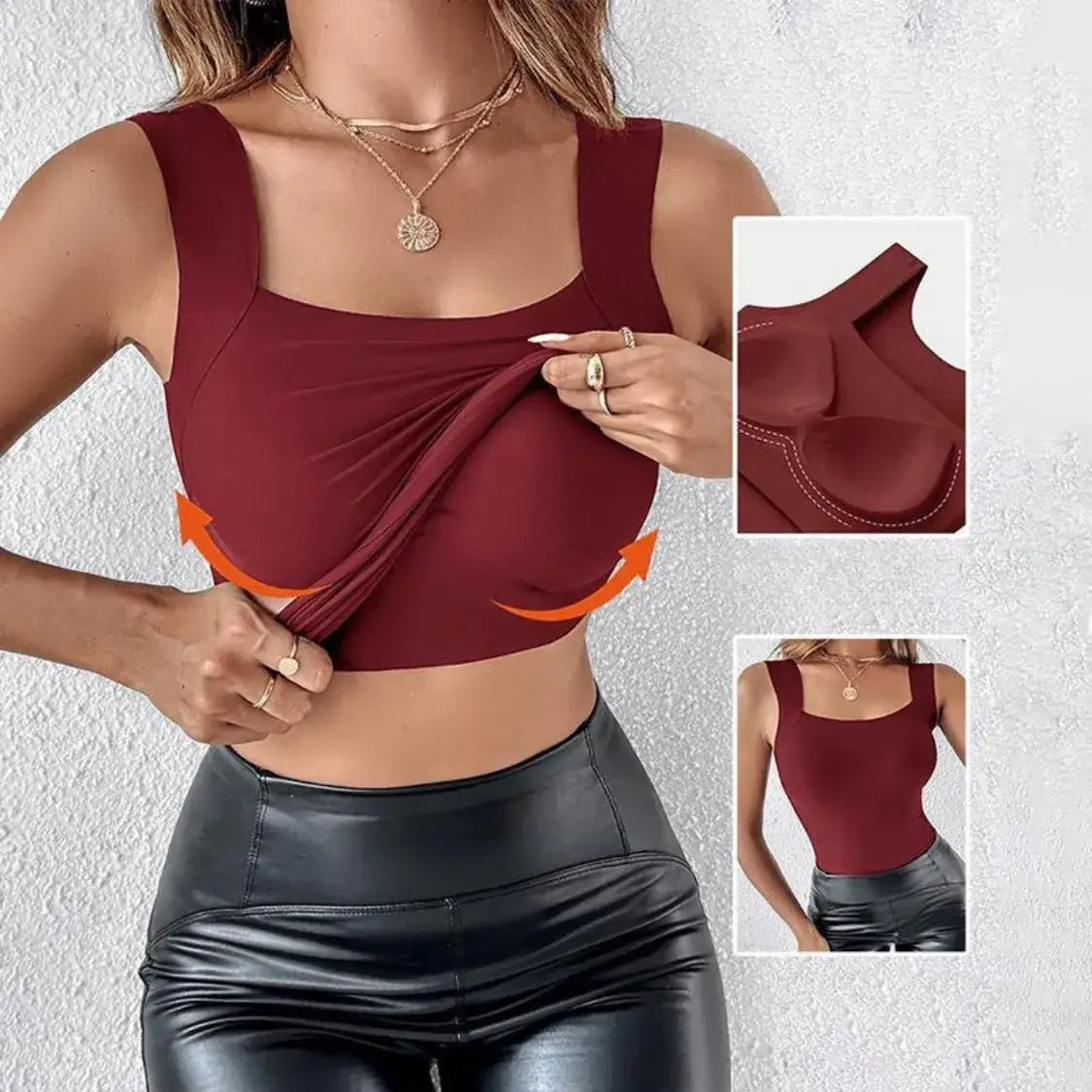 Débardeur sculptant avec soutien-gorge intégré
