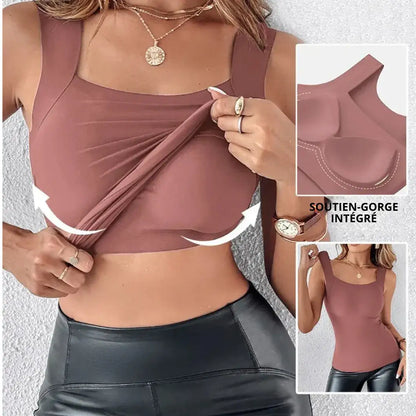 Débardeur sculptant avec soutien-gorge intégré