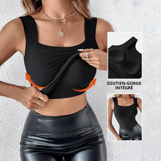 Débardeur sculptant avec soutien-gorge intégré